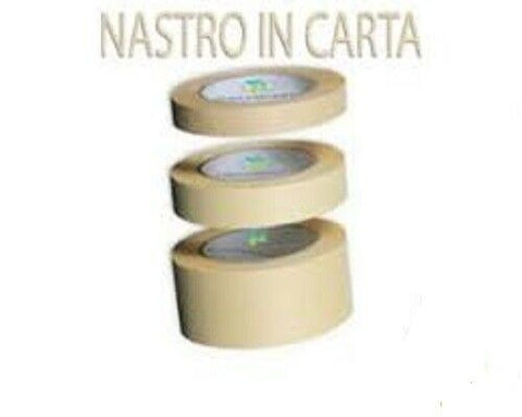 36 Rotoli Nastro Carrozziere mm 50x50 mt Carta Gommata da Pitturazione