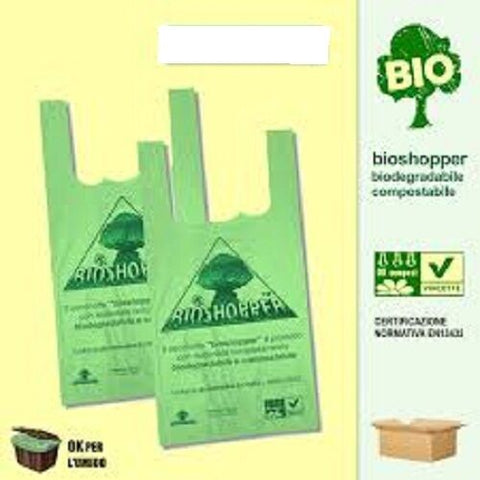 SHOPPERS BUSTE BIODEGRDABILI COMPOSTABILI MISURA MAXI 35X65 KG. 6