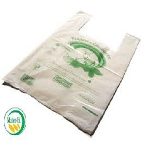 500 BUSTE BIODEGRADABILI COMPOSTABILI MISURA MAXI 30X55 BUSTE IN MATER BI