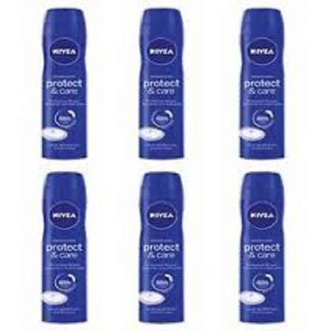 6pz NIVEA PROTECT & CARE deodorante corpo spray 150ml NUOVO E ORIGINALE