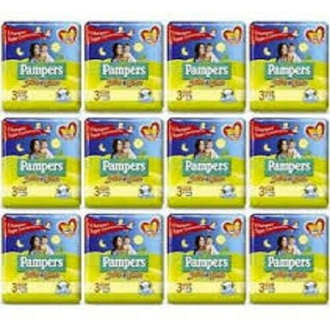 240 Pannolini PAMPERS SOLE E LUNA Pannolini Bambini taglia 3 Midi 4-9 kg NUOVI