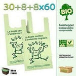 500 Shoppers Biodegradabili 30x60 MAXI 7 Kg di Sacchetti a Norma - Buste Spesa