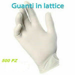 500 GUANTI IN LATTICE - TAGLIA L - BIANCHI POCA POLVERE LATEX MEDICO