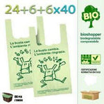 500 Shoppers Biodegradabili 24x40 Mini Sacchetti a Norma Buste Spesa