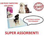 100 TRAVERSE ASSORBENTI PER CANE 60x90 CM LETTIERA TAPPETINI IGIENICI CUCCIOLI